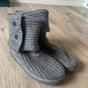 GREY KNIT UGG BOOTS